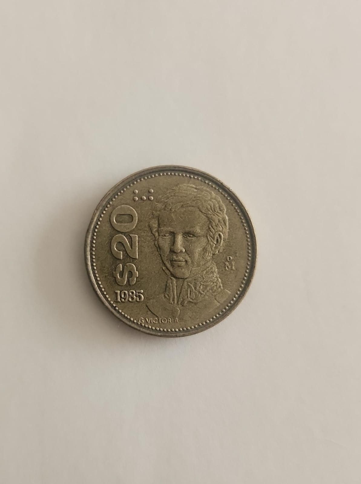 MONEDA 20 PESOS MEXICANOS 80s