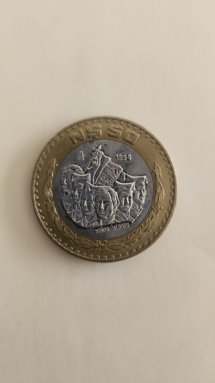 MONEDA DE 50 NUEVOS PESOS MEXICANOS 90s (NIÑOS HEROES)