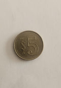 MONEDA 5 PESOS MEXICANOS 80s