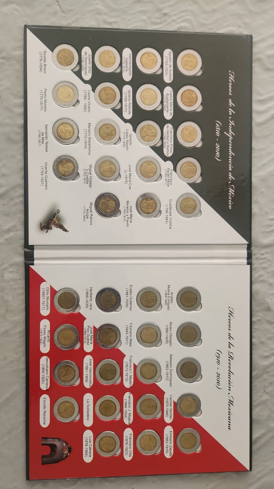 Monedas Coleccion Mexico 2010 y Album Coleccionador